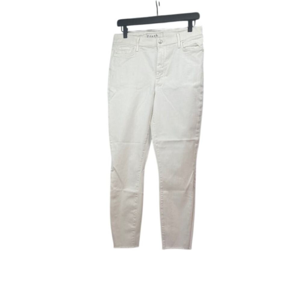 Frank & Eileen White Sligo Raw Hem Jeans sz 30 5 Pocket Summer